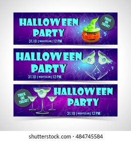 Halloween banner set