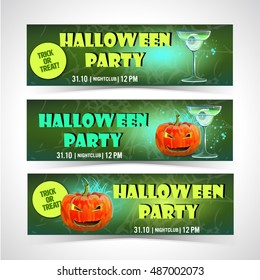 Halloween banner set