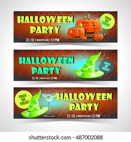 Halloween banner set