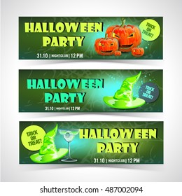 Halloween banner set