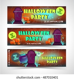 Halloween banner set