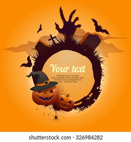 Halloween banner with space for text