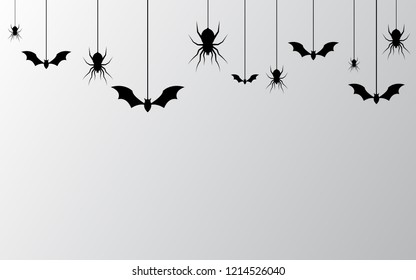 Halloween Banner with spiders for banner, poster, greeting card, party invitation