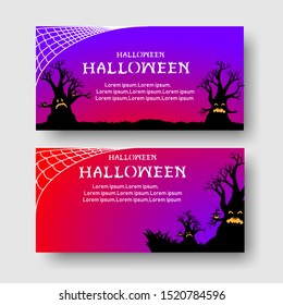  Halloween banner. vector design .