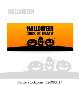 Banner de Halloween - plantilla de diseño vectorial.