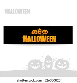 Halloween banner - vector design template.