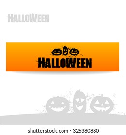 Halloween banner - vector design template.