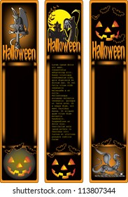 Halloween banner in vector format with text on the new layer. Easy to remove