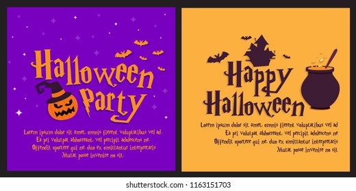 Halloween banner vector illustration