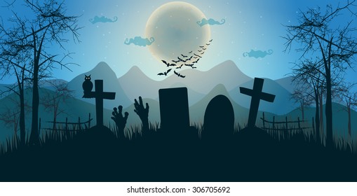 Halloween banner. vector illustration