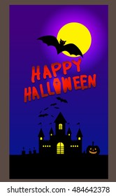 Halloween Banner, Vector Illustration