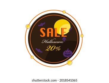 halloween banner vector isolated on white background 
