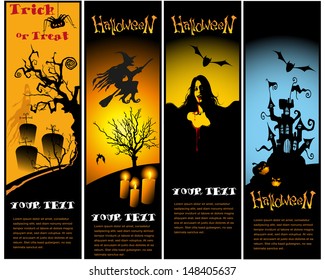 Halloween banners, Abstract pattern halloween background. vector illustration