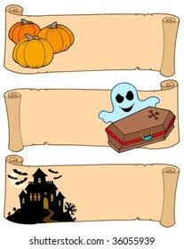 Colección de banners de Halloween 2 - ilustración vectorial.