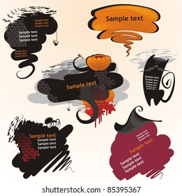 Halloween banners collection. (vector illustration)
