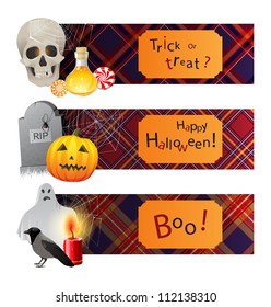 Halloween banners in english style