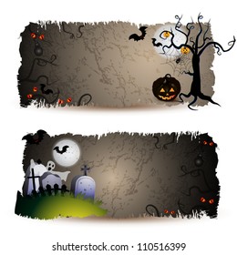 Halloween  banners with pumpkin