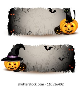 Halloween  banners with pumpkin