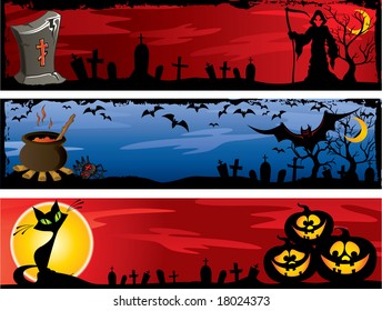 Halloween banners set 1