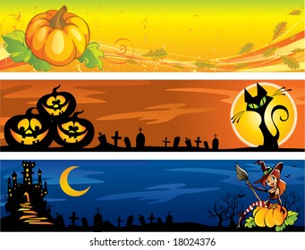 Halloween banners set 2