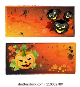 Halloween banners set