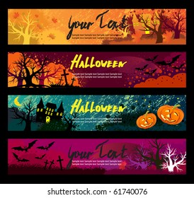 Halloween banners set.