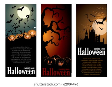 Halloween banners set