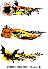 Halloween banners set