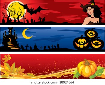 Halloween banners set 5