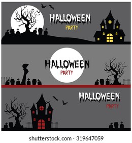 Halloween banners vector