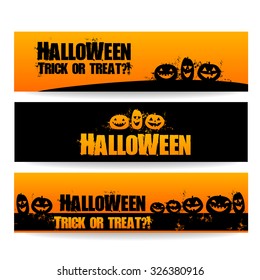 Banners de Halloween - plantillas de diseño vectorial.
