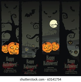 Halloween banners, vector EPS8