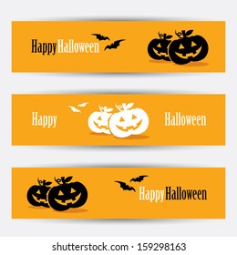 Halloween banners - vector illustration