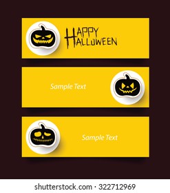 Halloween banners vector illustration.