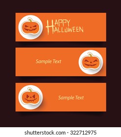 Halloween banners vector illustration.