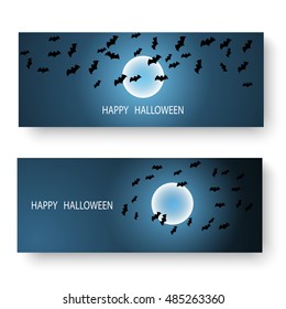 Halloween banners Vector illustration