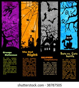 Halloween Banners Vertical set 02