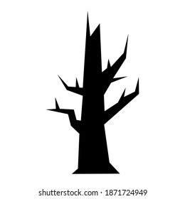 halloween bare tree design, happy holiday and scary theme Vector illustration