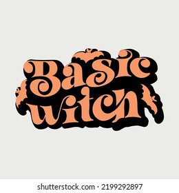 Halloween Basic witch Illustration Typography Spooky