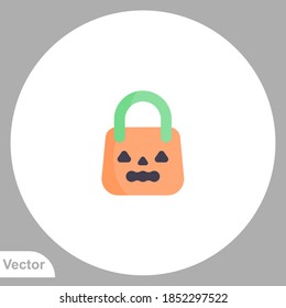 Halloween basket icon sign vector,Symbol, logo illustration for web and mobile