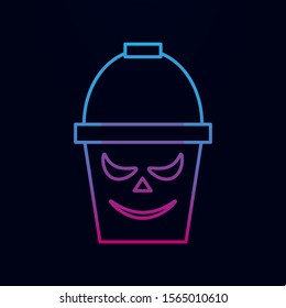 Halloween basket nolan icon. Simple thin line, outline vector of halloween icons for ui and ux, website or mobile application