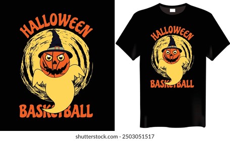 Halloween Basketball T Shirt Design for Halloween day.
