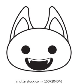 halloween bat animal head character icon