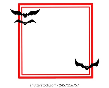 Halloween Bat Background with Frame