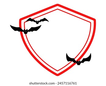 Halloween Bat Background with Frame
