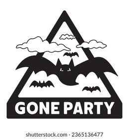 Halloween bat badges design good for social media content, print base application and merchandise.