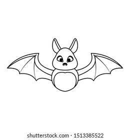 halloween bat bird flying icon vector illustration design