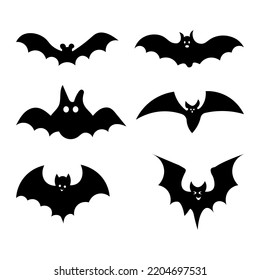 Halloween bat black and white set