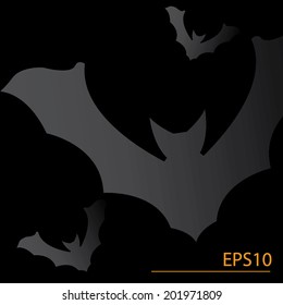 Halloween Bat card - vector theme illustration