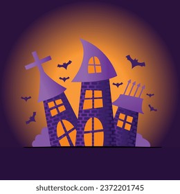 Halloween Bat Castle Haunted House